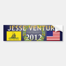 Jesse Ventura für Präsidenten 2012 - Marine, Olive Autosticker