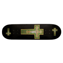 Jesus auf dem Querkunst-Skateboard - schließen Sie Personalisierte Skatedecks