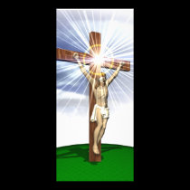 Jesus auf den Quergestell-Karten werbeflyer