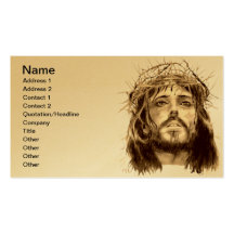 Jesus Christus mit Dornenkrone Visitenkarte