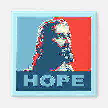 Jesus-Hoffnungs-Magnet-Quadrat Kühlschrankmagnet