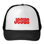 Jesus im Rot Truckermütze