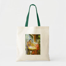 Jesus in der Krippen-WeihnachtsGeburt Christi Einkaufstasche