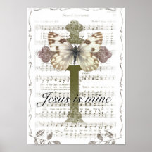 Jesus ist Bergwerk-Schmetterlings-Plakat
