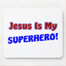 Jesus ist mein Superheld Mousepads