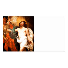 Jesus Resurrected with an Angel Business Card Templates