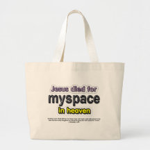 Jesus starb für myspace im Himmel Tragetasche
