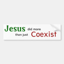 Jesus tat mehr koexistieren als gerade auto sticker