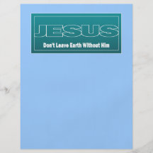 JESUS verlassen Erde nicht ohne ihn Vollfarbige Flyer