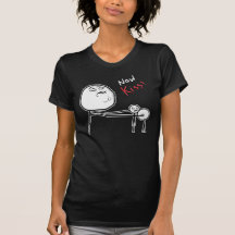 Jetzt Kuss-Raserei-Gesichts-Comic Meme Tshirts