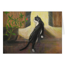 JH - Ewiges katzenartiges Grußkarte