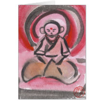 Jizo der Mönch meditiert leere Karte