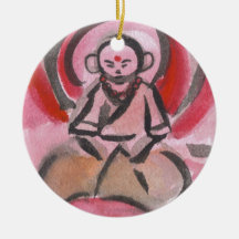 Jizo der Mönch meditiert Verzierung Weihnachtsornament