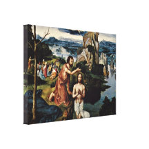 Joachim Patinir - Taufe von Christus Gespannte Galeriedrucke