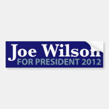 Joe Wilson für Präsidenten 2012 Auto Aufkleber