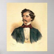 Johann Strauss das Älteste Posterdruck