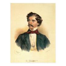 Johann Strauss das Älteste Postkarte