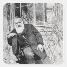 Johannes Brahms, c.1897 Quadrataufkleber