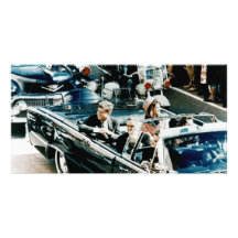 John F. Kennedy und Jackie in der Autokolonne Dall Fotokartenvorlage