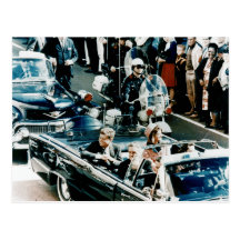 John F. Kennedy und Jackie in der Autokolonne Dall Postkarten