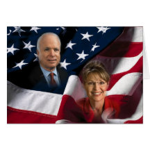 John McCain u. Sarah Palin, 2008 Wahlen Grußkarten
