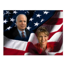 John McCain u. Sarah Palin, 2008 Wahlen Postkarten