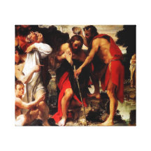 John tauft Jesus Gespannter Galeriedruck
