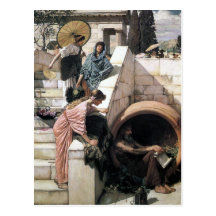 John William Waterhouse - Diogenes Postkarten