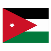 Jordanien-Flaggen-Postkarte postkarten