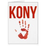 Joseph Kony 2012 - "blutige Hand" Waren Grußkarten