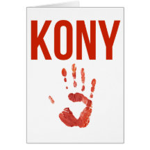 Joseph Kony 2012 - "blutige Hand" Waren Grußkarten