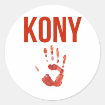 Joseph Kony 2012 - "blutige Hand" Waren Stickers