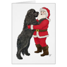 Jowly Weihnachtsgruß Neufundlands Karte