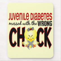 Jugenddiabetes verwirrt mit dem falschen Küken Mousepad