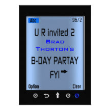 Jugendlich intelligentes Telefon simsen Geburtstag
