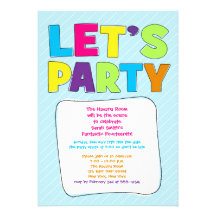 Jugendlich Party Einladung - lassen Sie uns Party!