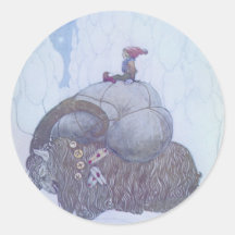 "Julbocken " Runder Sticker