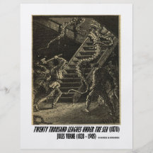 Jules Verne zwanzig tausend Liga-Tintenfisch Flyer