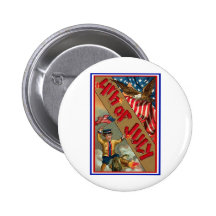 Juli 4. - Vintage Kunst Buttons