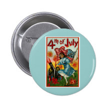 Juli 4. - Vintage Kunst Buttons