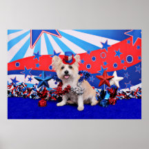 July 4th - Westie X - Lady Print