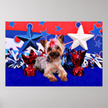 July 4th - Yorkie - Kinsey Posters