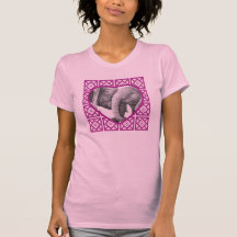 Junge afrikanische Elefant-Valentinsgruß-Herz-Dame Shirt