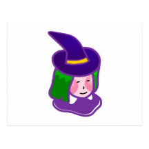 junge Hexe young witch Postkarten
