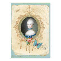 Junge Marie Antoinette Visitenkarten