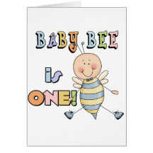 Jungen-Baby-Bienen-1. Geburtstags-T-Shirts und Ges Karten