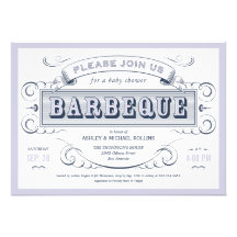 Jungen-Baby-Dusche GRILLEN Einladungen