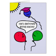 Jungen-Ballon-Absolvent Karte