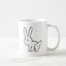 Junges und niedliches weißes Kaninchen Tasse