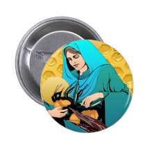 Jungfrau Mary Madonna u. Hummel-Biene Buttons